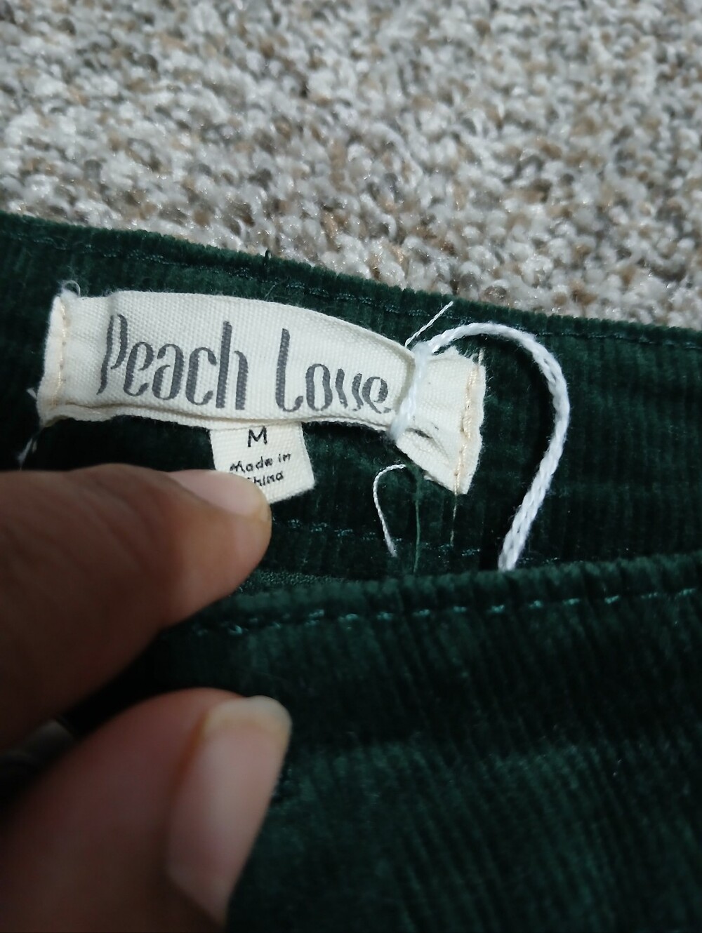 Dark Green Velvet Flared Women's Jeans Size M - Picture 5 of 11